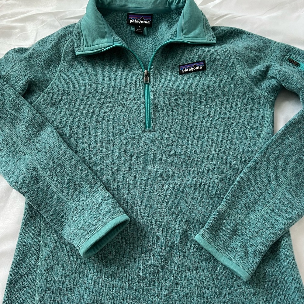 turquoise patagonia 1/4 zip